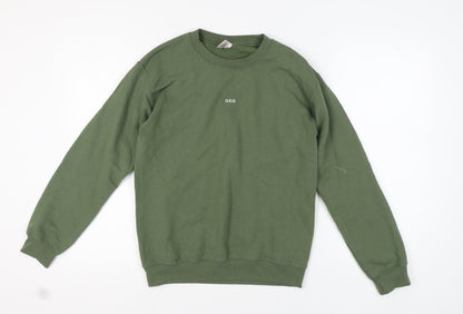 Additional front view of G&G Men's Green Pullover Sweatshirt S Logo