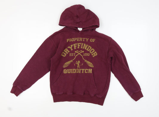Harry Potter Girls Red Gryffindor Pullover Hoodie L