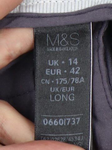 Marks and Spencer Women's Black Trousers - Size 14