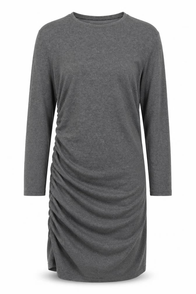 Stradivarius Women's Grey Ruched Dress Size 12