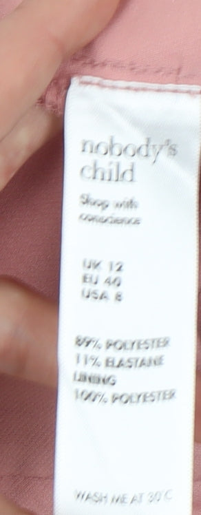 Close-up detail of Nobody's Child Pink Women's Trousers, size 12