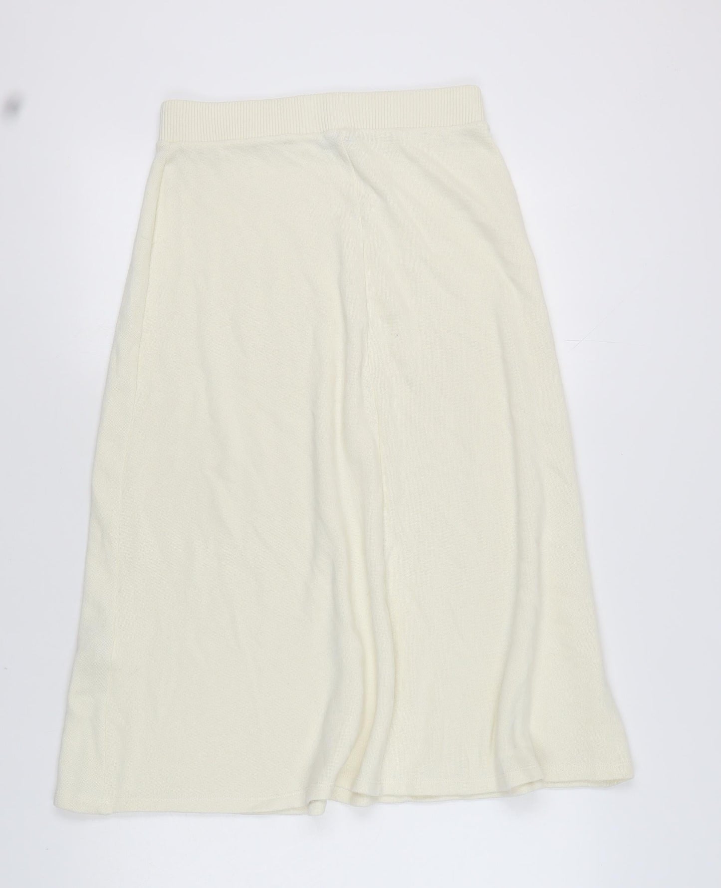 Zara Women's Ivory Skirt Size 12 Viscose Blend