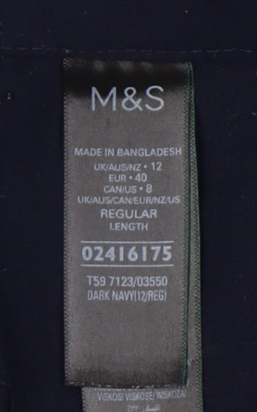 Marks and Spencer Women's Blue Trousers Size 12