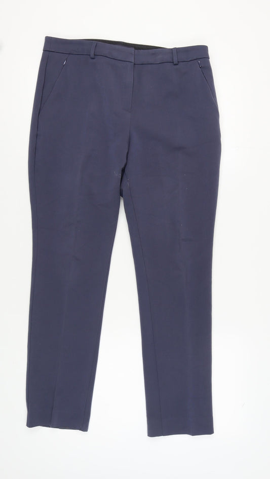 Marks and Spencer Women's Blue Trousers Size 14 Workwear