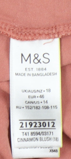 Marks and Spencer Pink High Neck Women's Top Size 18