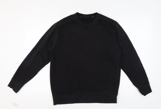 Pull&Bear Men's Black Pullover Sweatshirt M