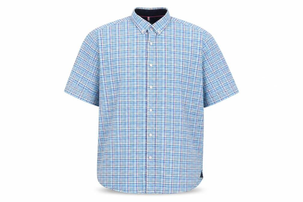 Marks & Spencer Men's Blue Check Button-Up Shirt