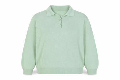 Damart Women's Green Collared Henley Jumper Size 14