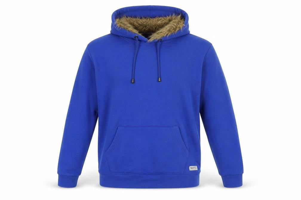 Pull&Bear Men's Blue Pullover Hoodie, Size S, Winter