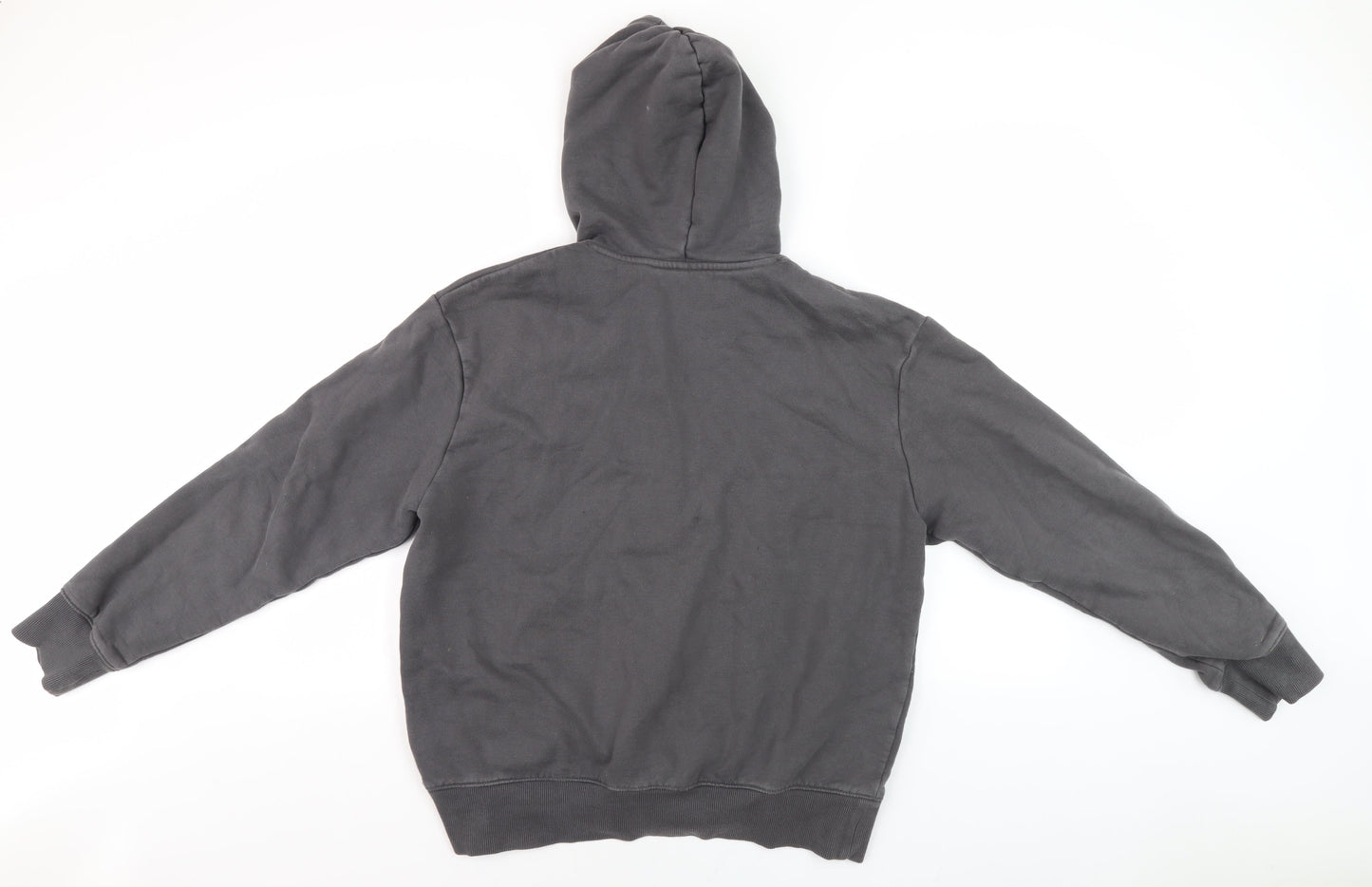 ASOS DESIGN Men's Grey S Pullover Hoodie Fleece