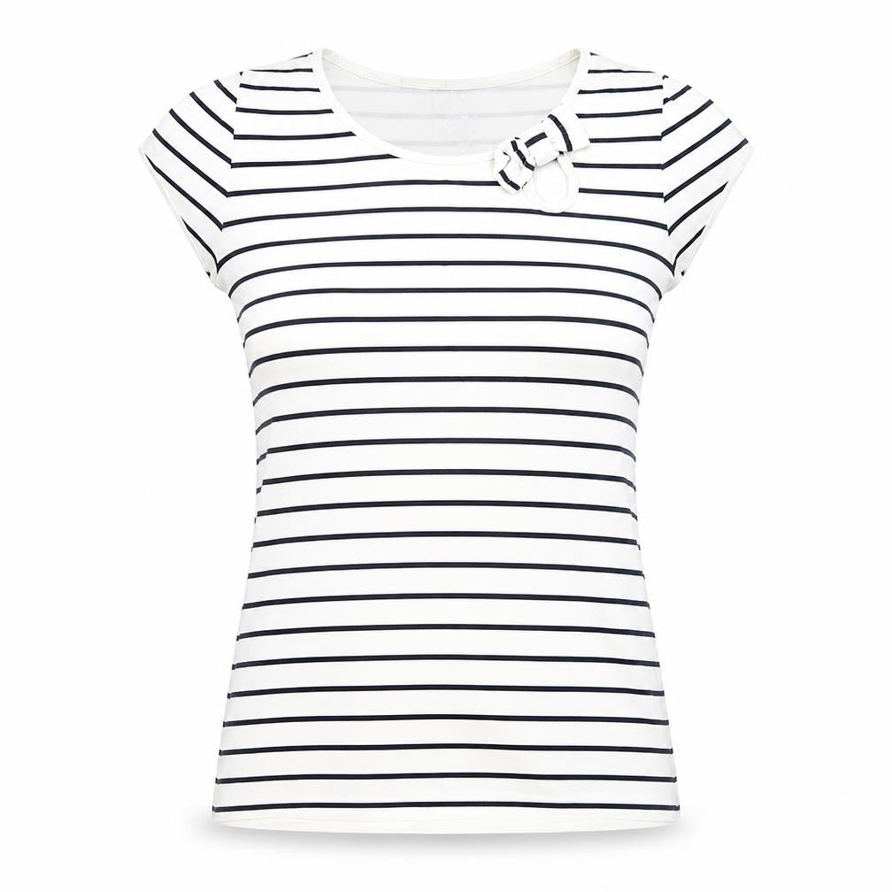 Next Women's White Striped T-Shirt - Size 12 Petites
