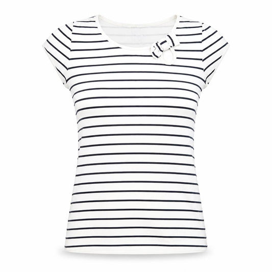 Next Women's White Striped T-Shirt - Size 12 Petites