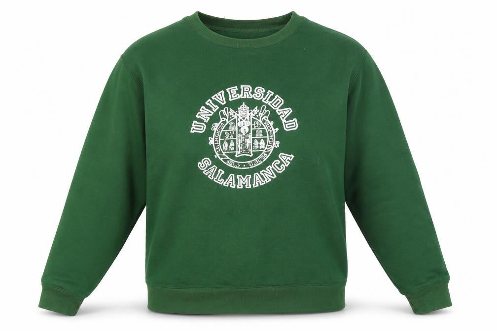 Valento Green Sweatshirt Unisex M Graphic Print Pullover