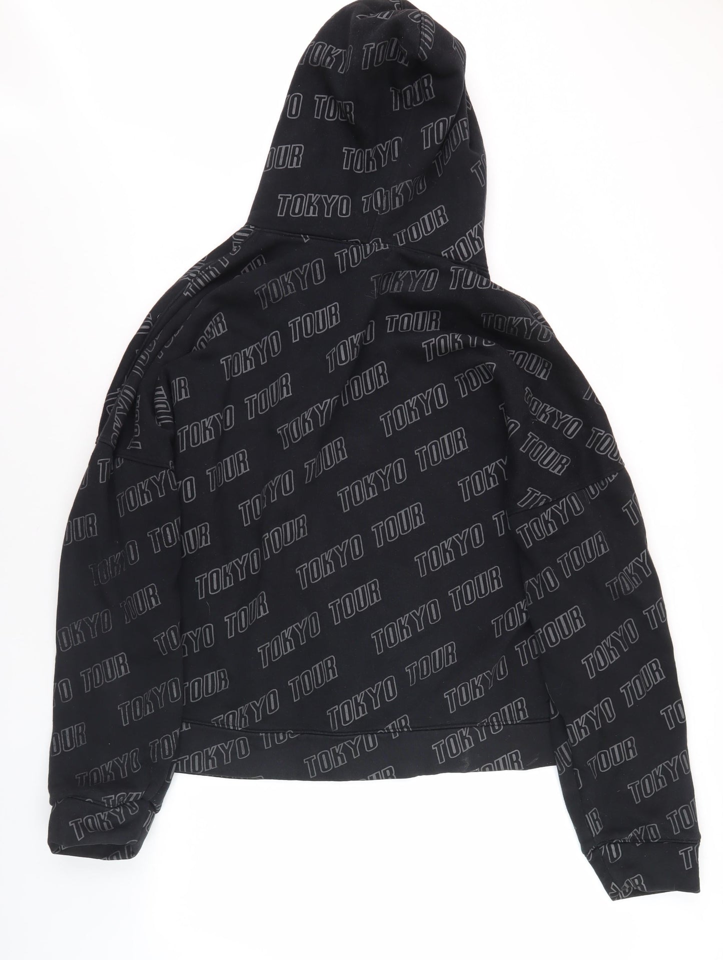 Motel Men's Black Hooded Jacket, Size L - City Style