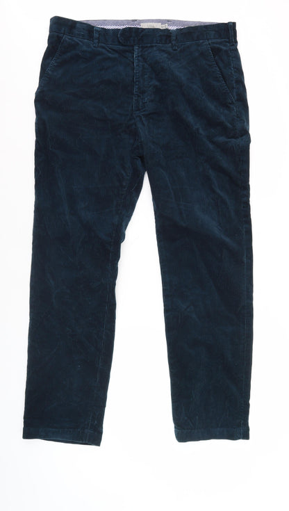 Marks & Spencer Men's Blue Corduroy Trousers M