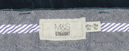 Marks & Spencer Men's Blue Corduroy Trousers M