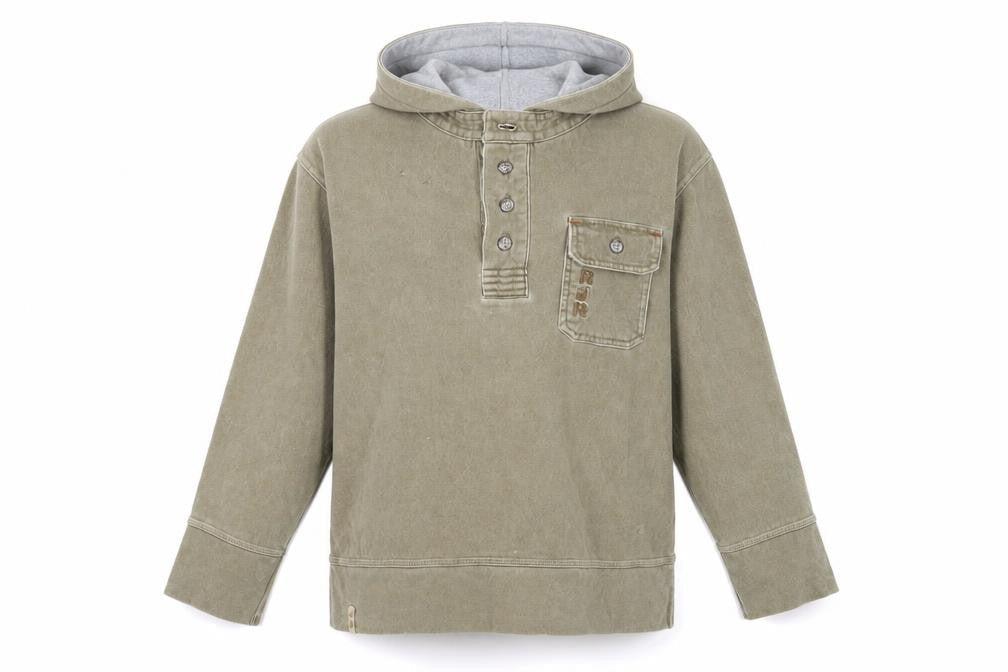Rocha John Rocha Boys Brown Hoodie 8-9 Years Henley Style