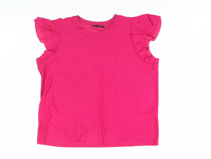 Marks & Spencer Women's Pink Basic T-Shirt Size 24