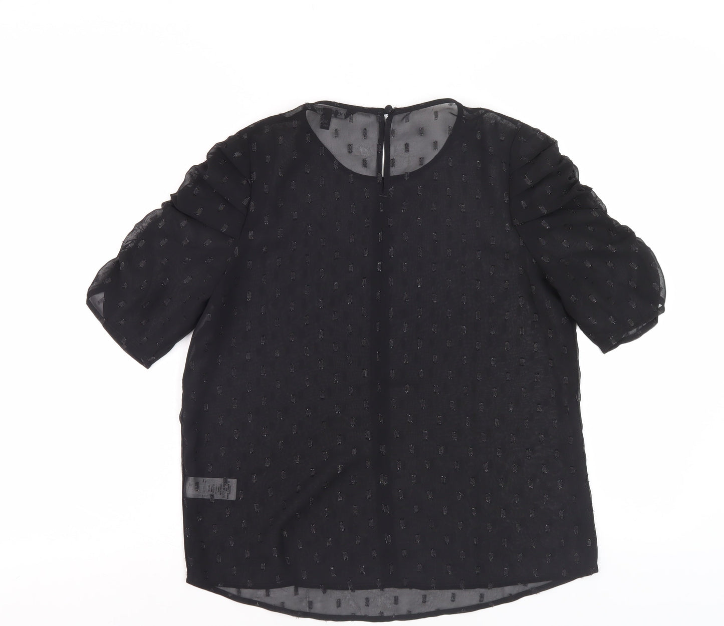 Next Women's Black 3/4 Sleeve Petite Blouse