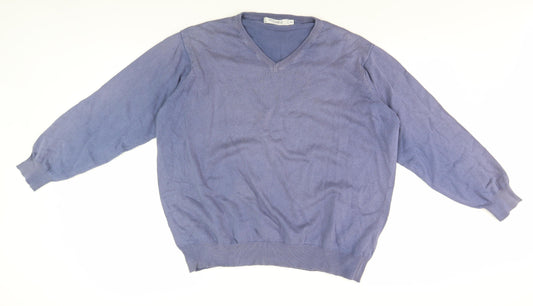 The Golf Co Men's Blue XL V-Neck Pullover Jumper