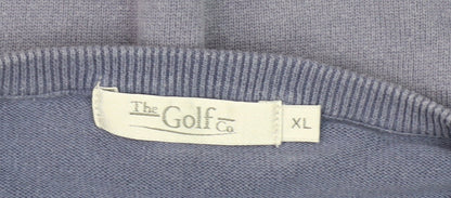 The Golf Co Men's Blue XL V-Neck Pullover Jumper