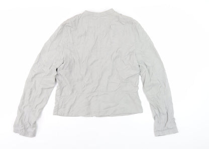 Gap Men's Grey Basic Jacket L Tall Zip Stand-Up Collar