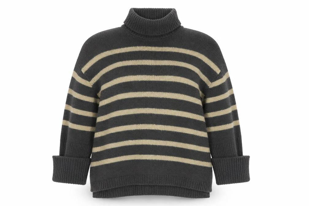 In The Style Women's Roll Neck Striped Jumper, Size 18