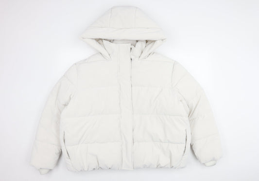 Marks and Spencer Women's Ivory Puffer Jacket Size 20