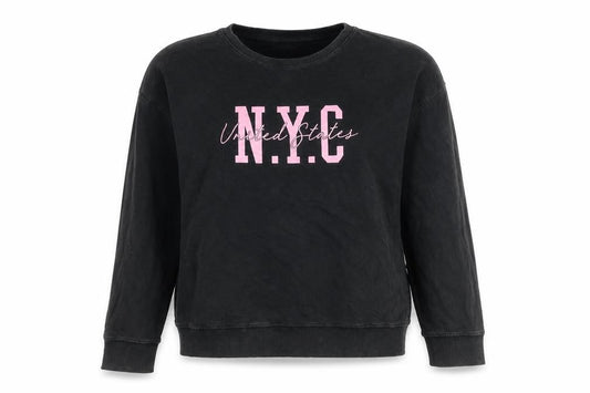 New Look Women's Black Pullover Sweatshirt L