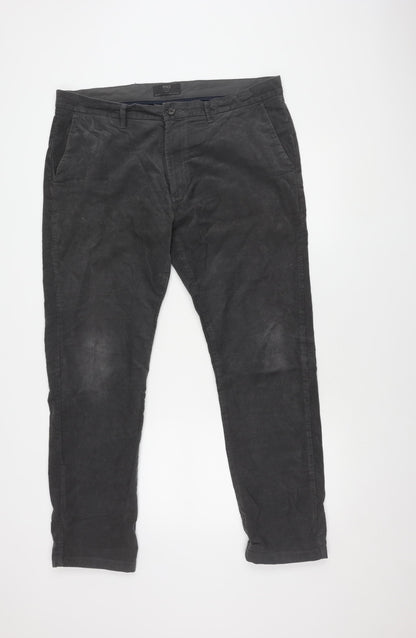 Marks & Spencer Men's Grey 38 Regular Fit Trousers