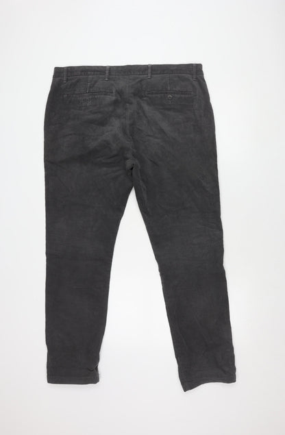 Marks & Spencer Men's Grey 38 Regular Fit Trousers