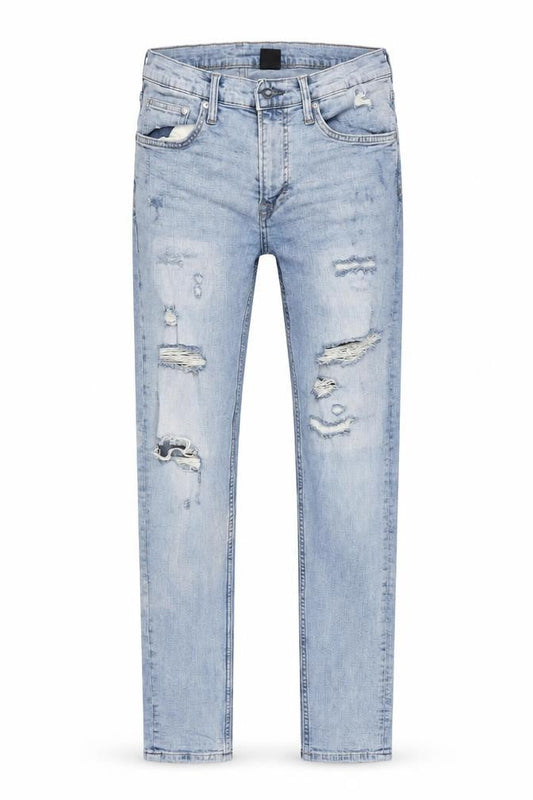H&M Women's Blue Skinny Jeans Size 4 Distressed