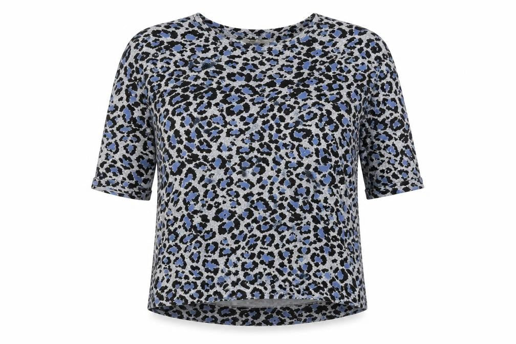 Marks & Spencer Women's Blue Leopard Print Jumper, Size 16