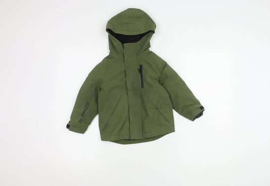 Next Boys Green Hooded Jacket, 3 Years, Zip Closure