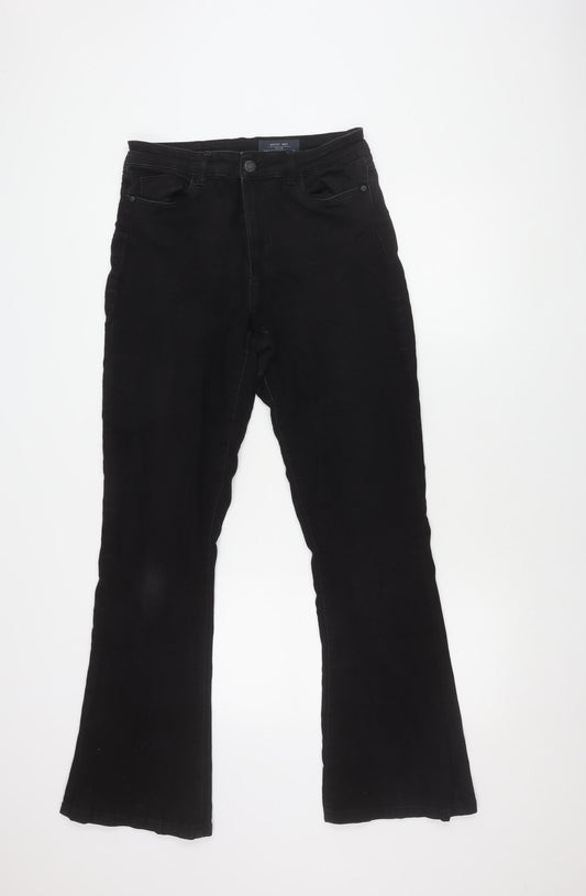 Noisy May Women's Black Flared Jeans, Size UK 3, High Waist