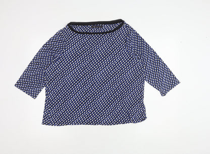 Marks & Spencer Women's Black Geometric Top, Size 18