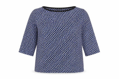 Marks & Spencer Women's Black Geometric Top, Size 18