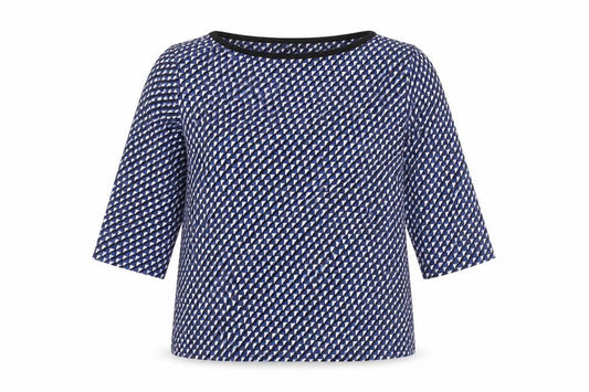 Marks and Spencer Women's Black Geometric Top, Size 18