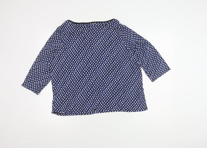 Marks & Spencer Women's Black Geometric Top, Size 18