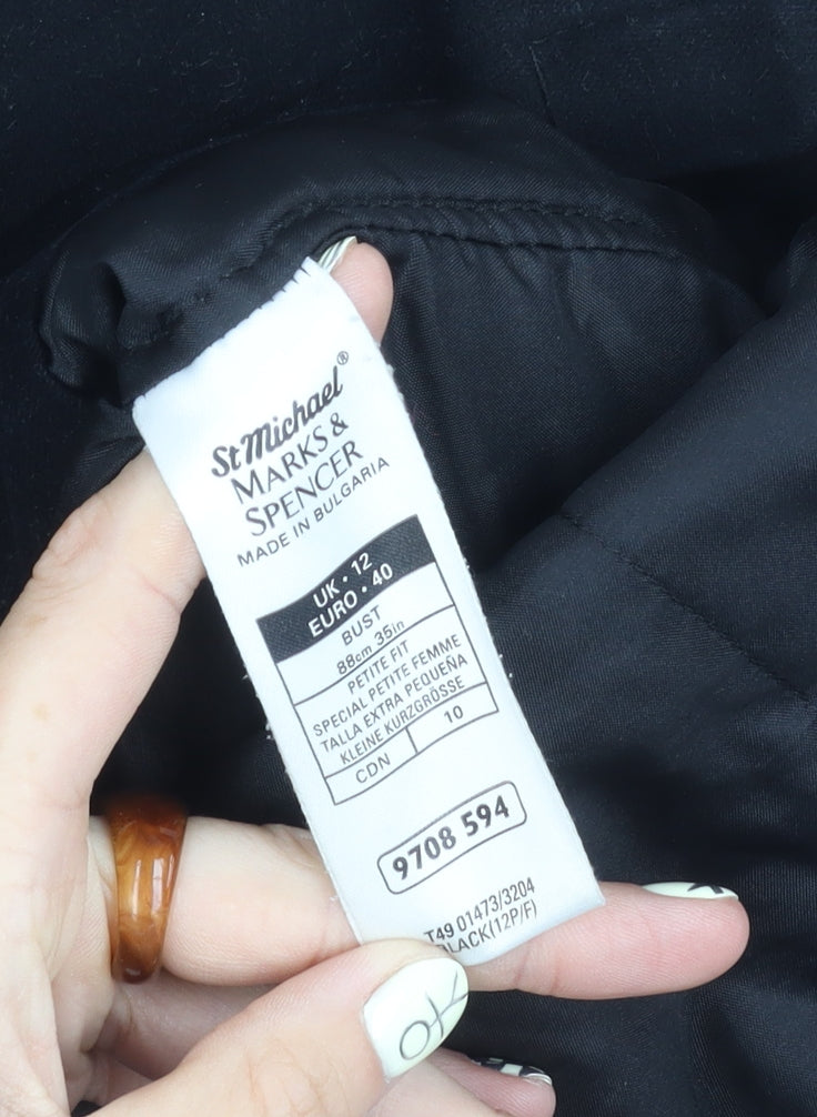 Marks and Spencer Women's Black Petite Coat