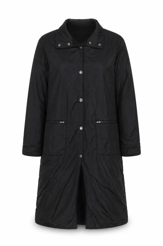 Per Una Black Women's M Long Sleeve Trench Coat
