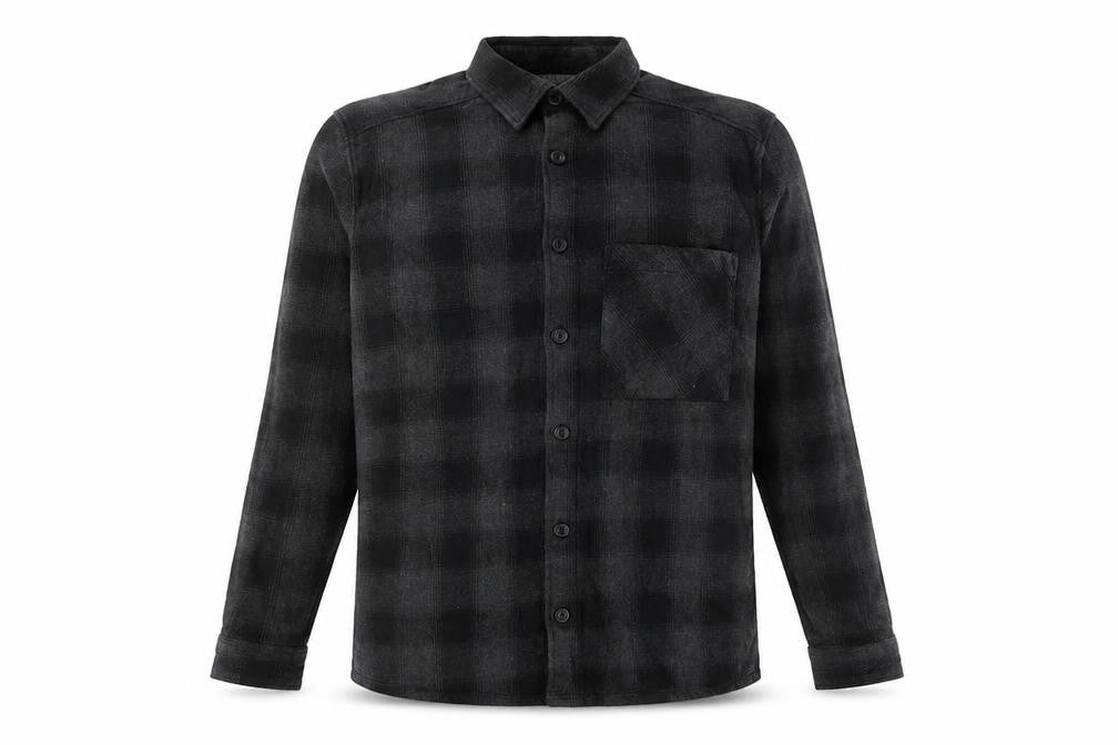 Pull&Bear Men's Grey Check Shirt Regular Fit Size S
