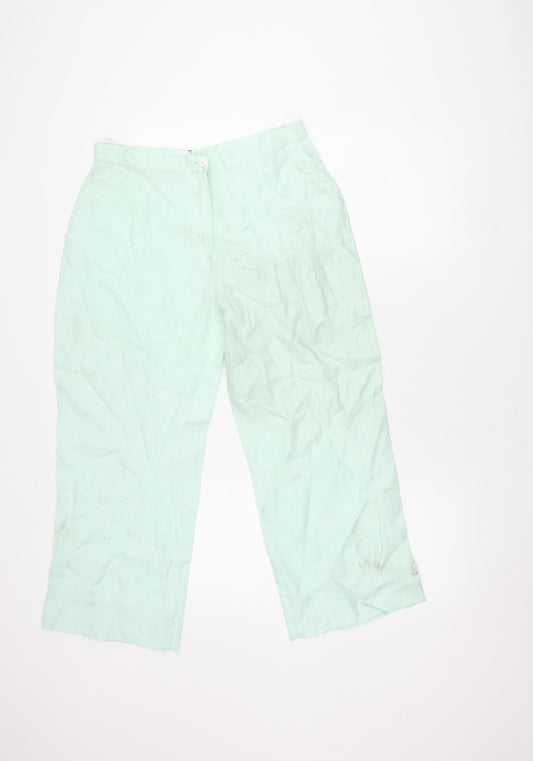 La Confidence Women's White Linen Trousers M