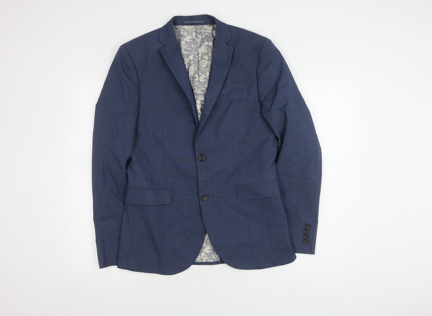 Next Men's Blue Blazer Jacket 38 Regular Fit