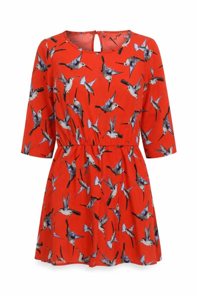 Marks & Spencer Women's Red Animal Print Dress Size 12