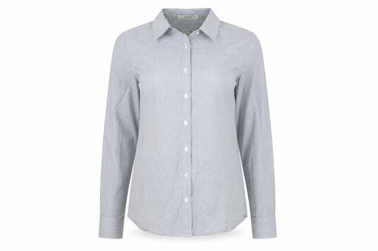 Orvis Women's Grey Striped Button-Up Shirt Size 12