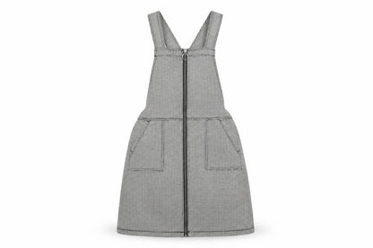 H&M Girls Black Gingham Pinafore Dress, Size 13