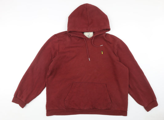 Next Men's Red XL Pullover Hoodie with Logo