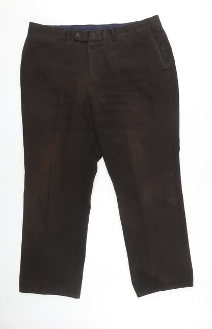 Ultimo Men's Black Trousers 40R with Button Closure