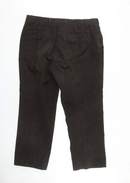 Ultimo Men's Black Trousers 40R with Button Closure